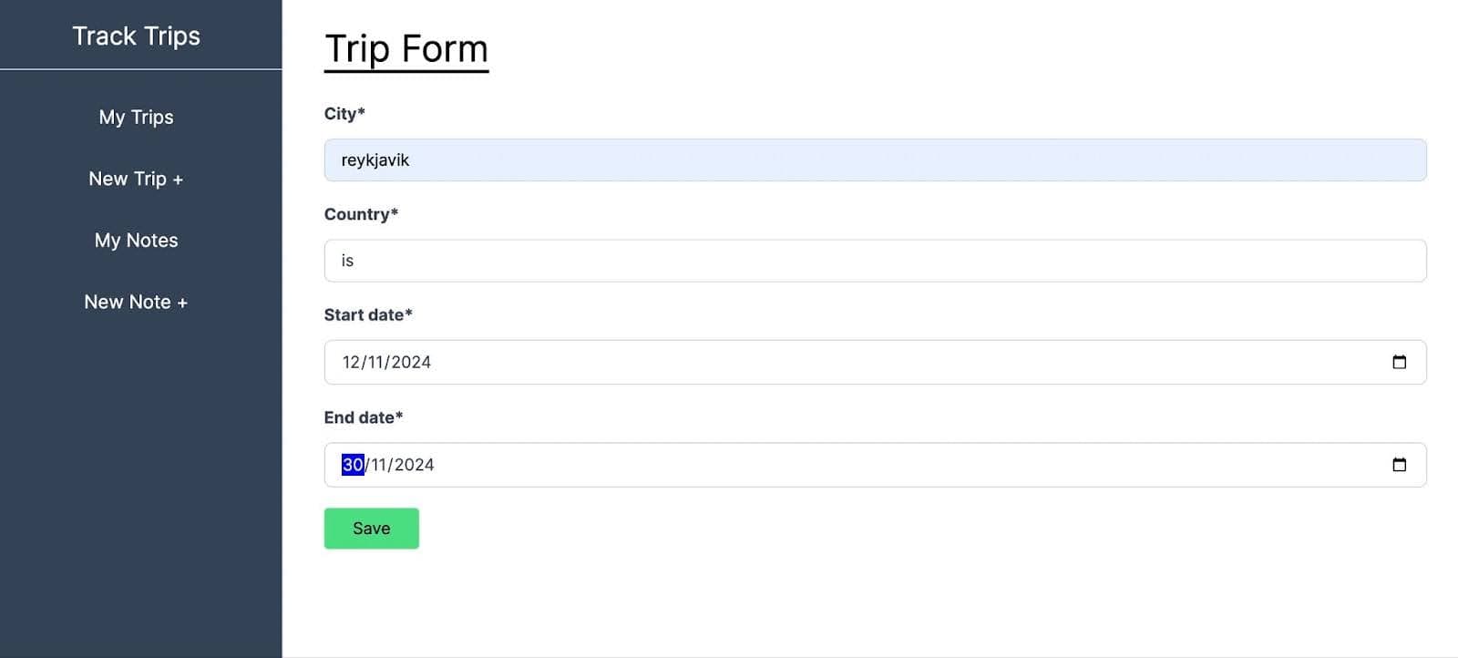 Adding a form